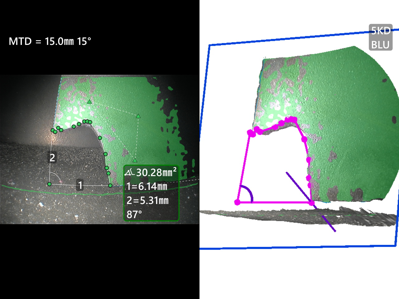 韋林Everest MViQ+工業視頻內窺鏡精準測量效果圖